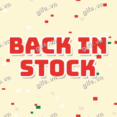 BACK IN STOCK GIF